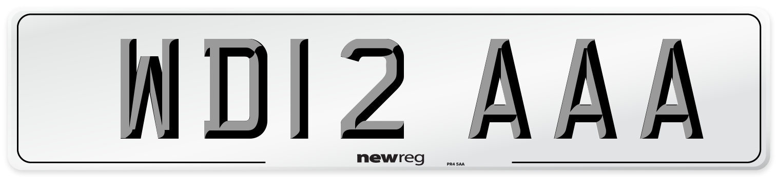 WD12 AAA Number Plate from New Reg